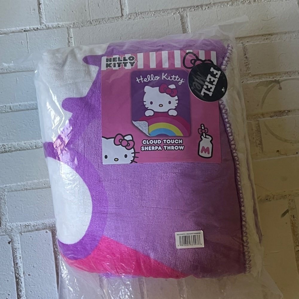 Hello Kitty Pink and Purple Cloud Touch Throw
